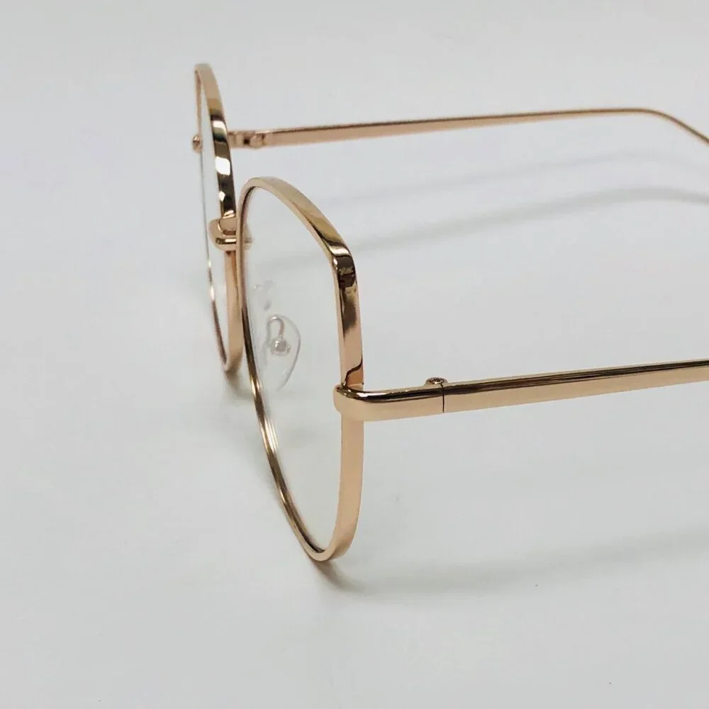 Female Sunglasses Gold Clear Lens Fashion Shades Lady Party Festiva Lentes Gafas